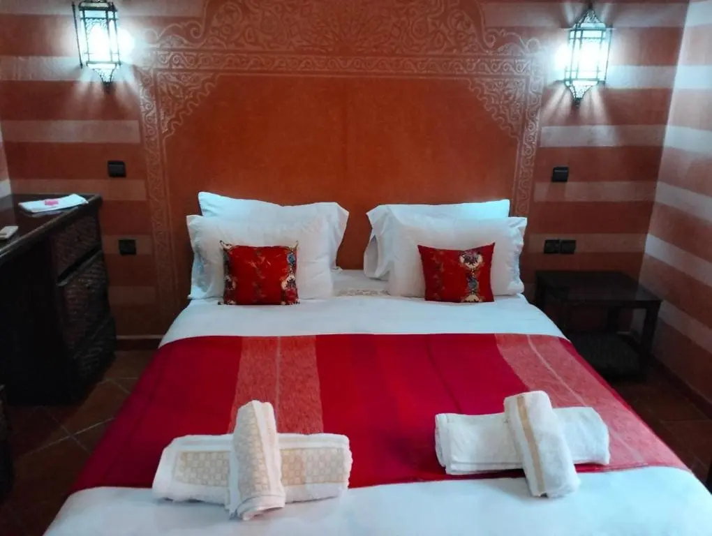 Riad Green Lotus Marrakech outdoor pool and garden terrace in Marrakech medina
