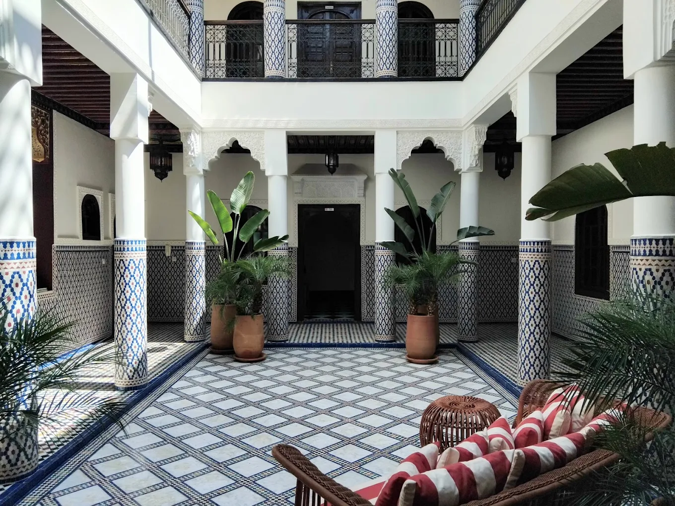 Riad Yakimour rooftop terrace and pool in Marrakech traditional riad